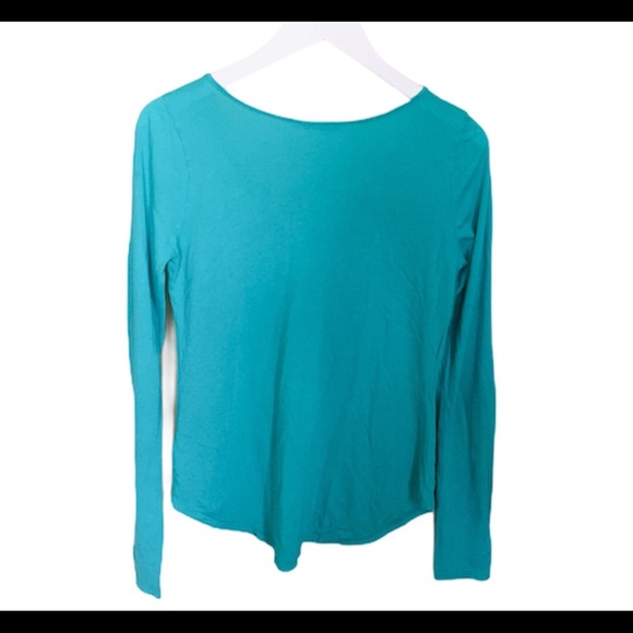 LA MADE Henley Pocket Tee/Top With Long Sleeves & V Cut Mint Green Size Small - Picture 7 of 9
